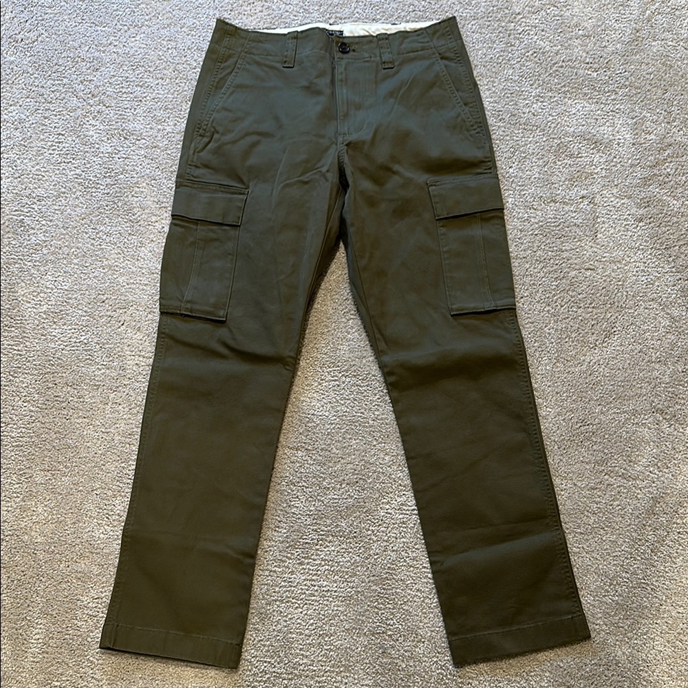J. Crew Factory Green Cargo Pants with Utility Style